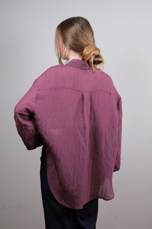 Vişne Çürüğü Şifon Gömlek